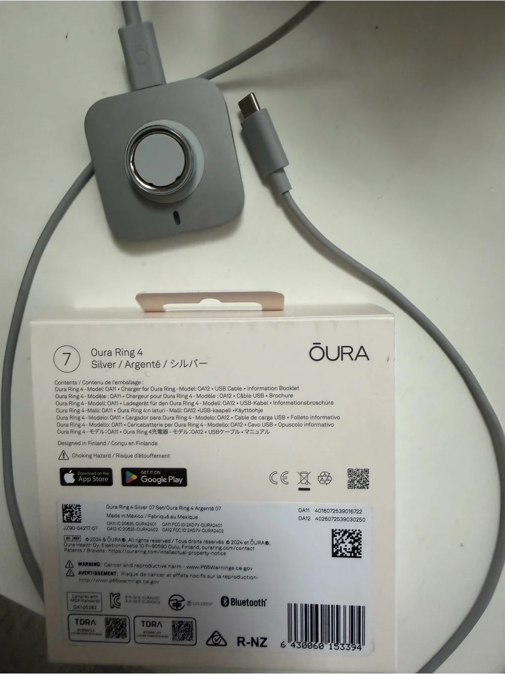 Oura Ring 4 Smart Ring — Silver Finish